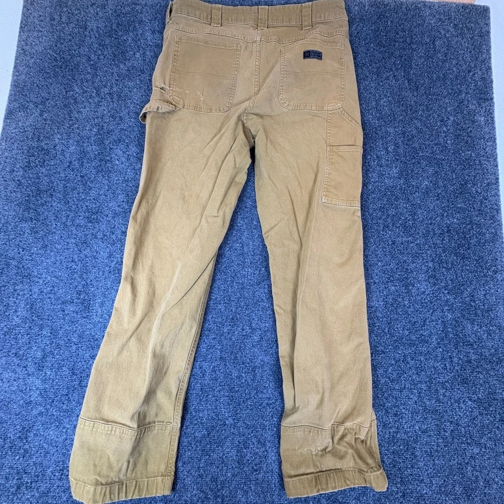 Colorado Clothing Carpenter Work Pants Men 32x30.5 Tan Canvas Cotton Relaxed Fit